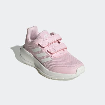 Sneaker ADIDAS SPORTSWEAR "TENSAUR RUN", Mädchen, Gr. 33, weiß (clear pink, core weiß, clear pink), Textil, Schuhe Sneaker, mit Klettverschluss