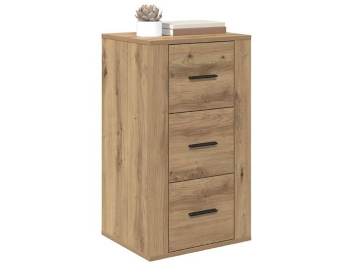 KTHLBRH Anrichte Eiche Handwerk 40 x 33 x 70 cm Holz mehrschichtig 3 Schubladen, 2 Fächer, zeitgenössisches Design, antikes Finish, für Wohnzimmer Küche