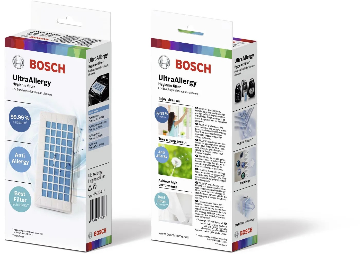 Bosch BBZ154UF UltraAllergy Hygienefilter für In´genius/Perfectionist/Ergomaxx´x