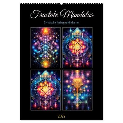 Fractale Mandalas (Wandkalender 2027 DIN A2 hoch), CALVENDO Monatskalender