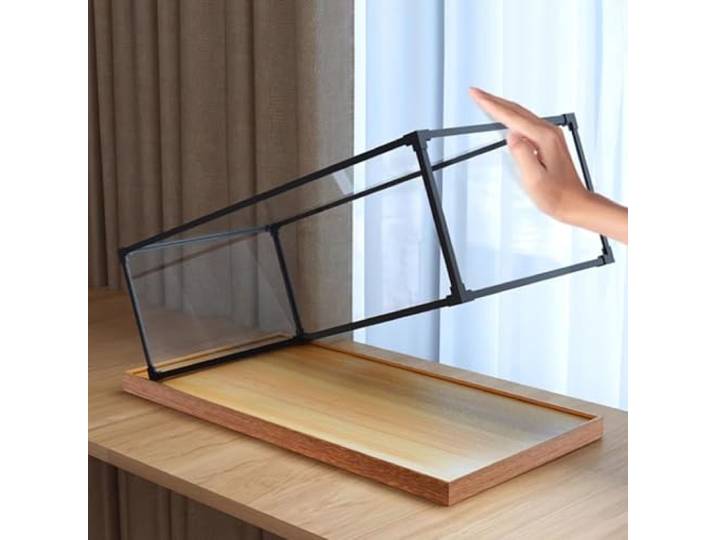 WhamtL Acryl Vitrine UV-geschützter Acrylkasten, Groß, Klarer Acrylkasten, Staubdicht, Holzboden als Alternative zu Glasvitrine, Selbstmontage(60x20x20cm(24x8x8in))