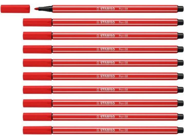 Stabilo Pen 68 - Viltstift - 1 mm punt - Rood 68/48