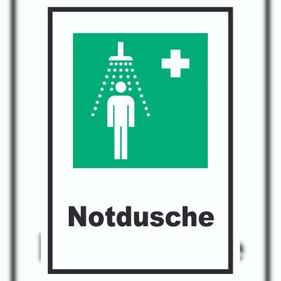HB-Druck Notdusche Schild A5 (148x210mm)