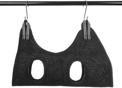 Inspire Curations GroomEase Pet Grooming Hammock Helper black s