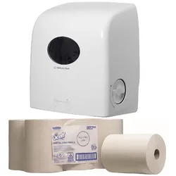 SET Kimberly-Clark AQUARIUS Slimroll Rollenhandtuchspender mit Handtuchrollen ( ...