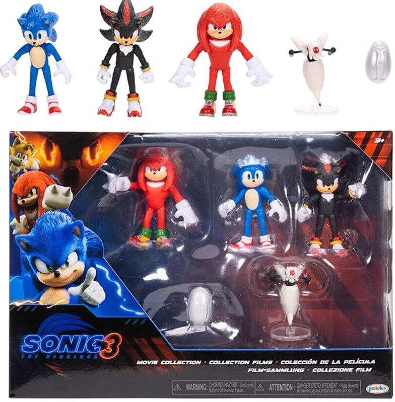 Coffret 5 Figurines Sonic 3, le film 6 cm - Jakks Pacific