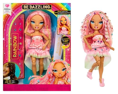 Rainbow High Be Dazzling Adeline Rose roze modepop met bedazzling-tool en stylingaccessoires