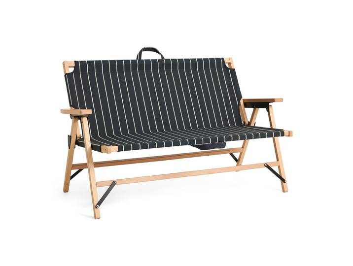 HAY - Outdoor Market Klappsofa, schwarz mit beigen Streifen