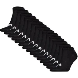 HEAD Unisex Sneaker Socken, 15er Pack - ELEMENTS ALL SPORTS SNEAKER ECOM, Kurzsocken, einfarbig Schwarz / 43-46