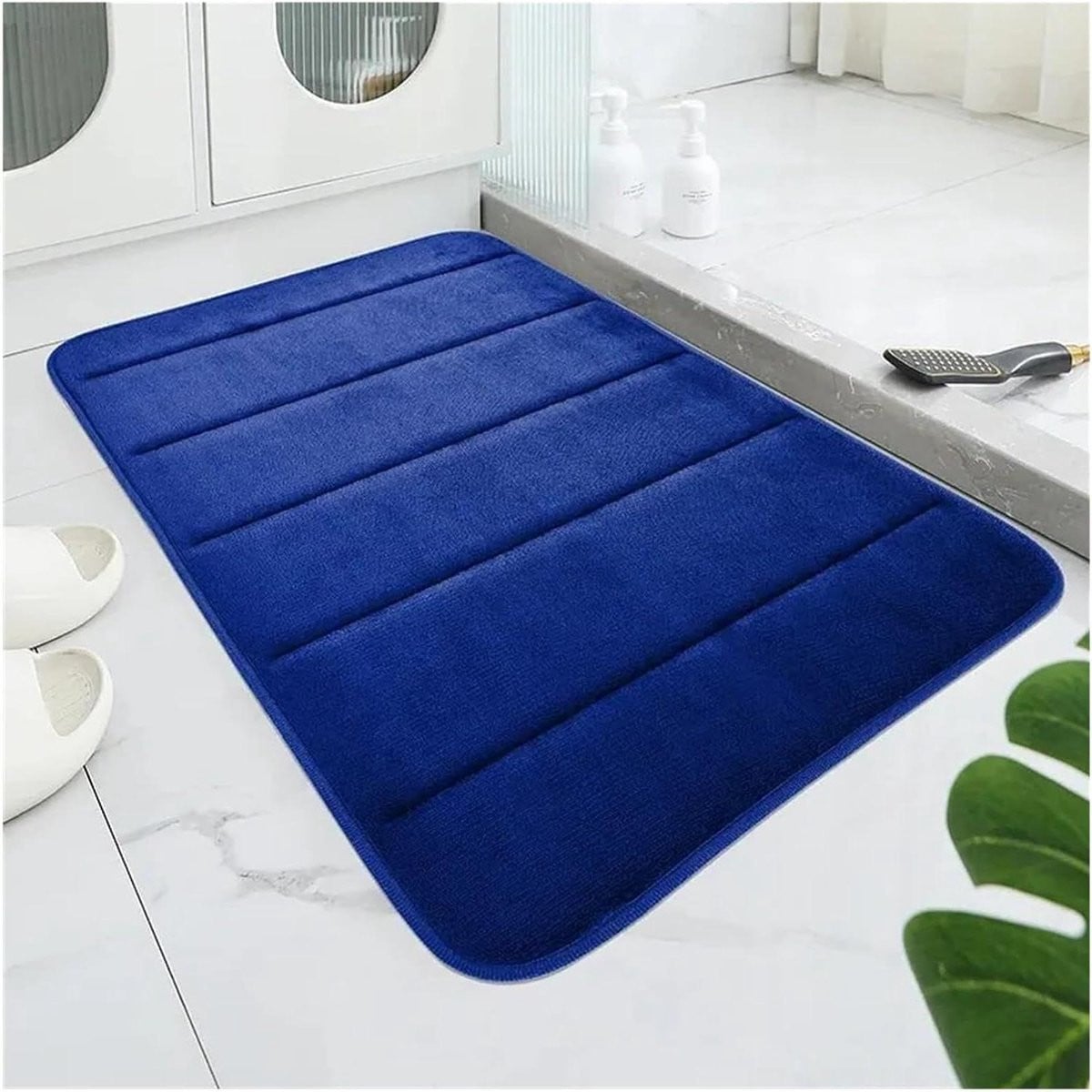 Badkamertapijt Badmat Badkamer Comfort Traagschuim Diepblauw 40 x 60 cm