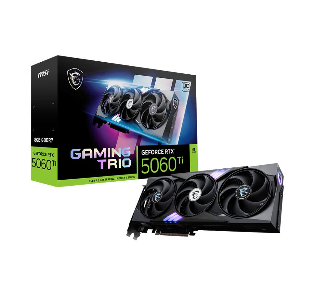 MSI GeForce RTX 5060 Ti GAMING TRIO OC 8GB GDDR7 Gaming Grafikkarte V536-004R