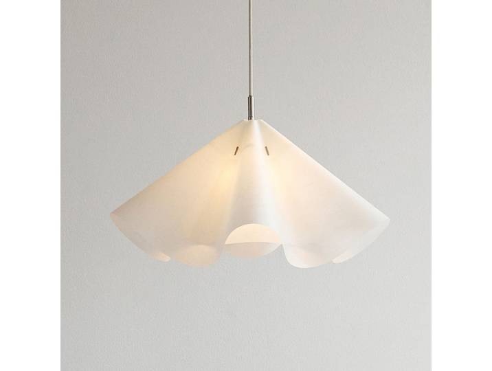 Sinuate Hängelampe, stahl/weiß, Ø60cm, E27, Papier - Moebe - Wohnzimmer - Design - Papier / Karton - Einflammig