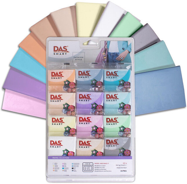 Pâte polymère à cuire au four Smart Fashion Style Set 12 Pastel - DAS