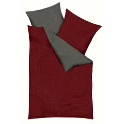 kaeppel Satin-Bettwäsche Jaro 135 x 200 cm Satin Rot Rubin