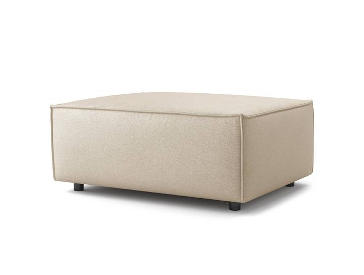 Polsterhocker rechteckig 97 x 40 x 79cm Beige Webstoff Liane: Beige
