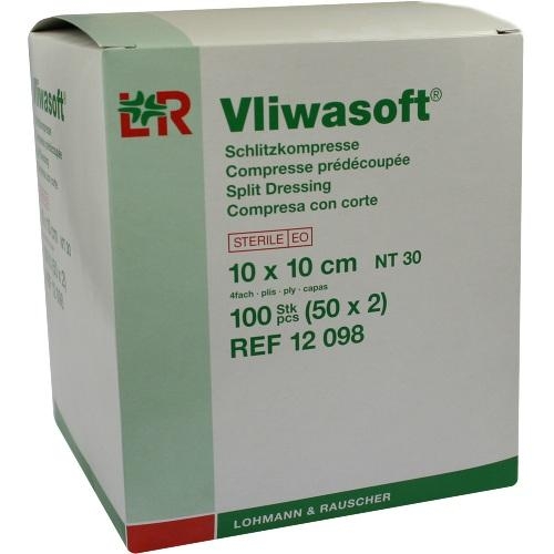 Lohmann & Rauscher GmbH & Co.KG Vliwasoft Schlitzkompressen 10x10 cm steril 4lagig 06868774