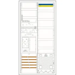 F-Tronic, Verteilerschrank Zubehör, Komplettschrank eHZ EHZ721APZ 1ZP, 2 Felder, APZ, 1100x550 7195098