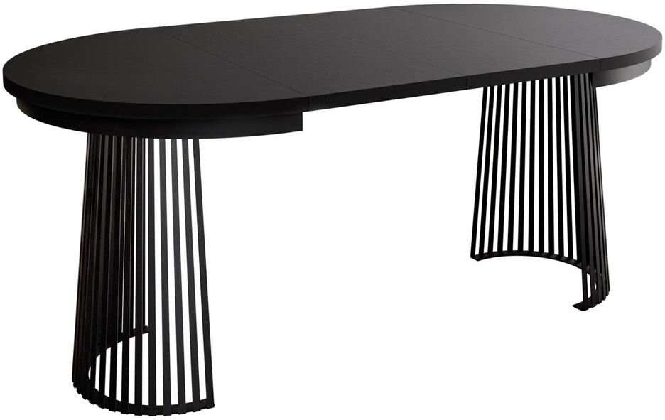 Mikado Living 100 cm Extendable Rectangular Dining Table Black