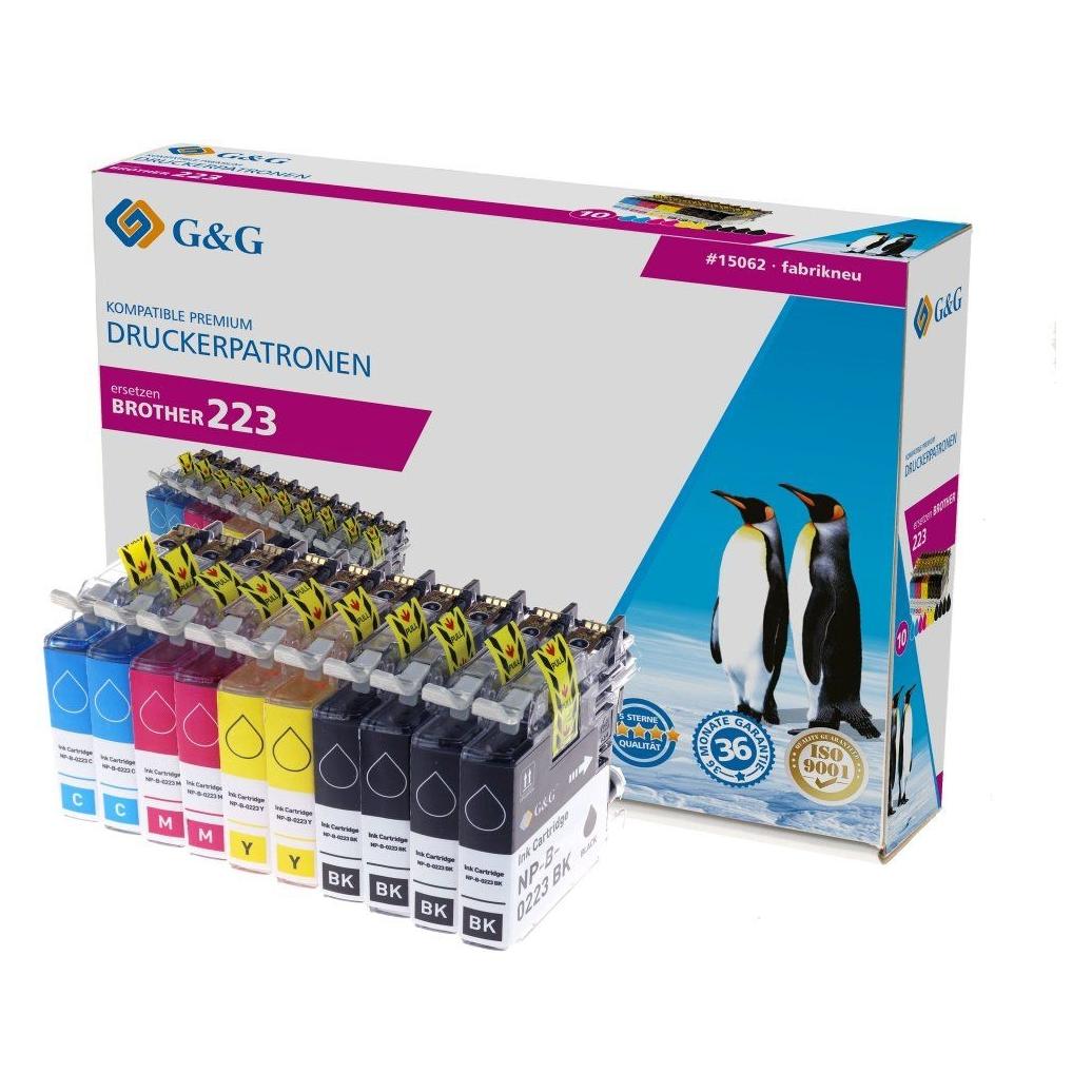 G&G Patrone Brother LC-223 XL- n 10er-Set 4xBK, je 2x C,M,Y (BK, C, M, Y) (15062)