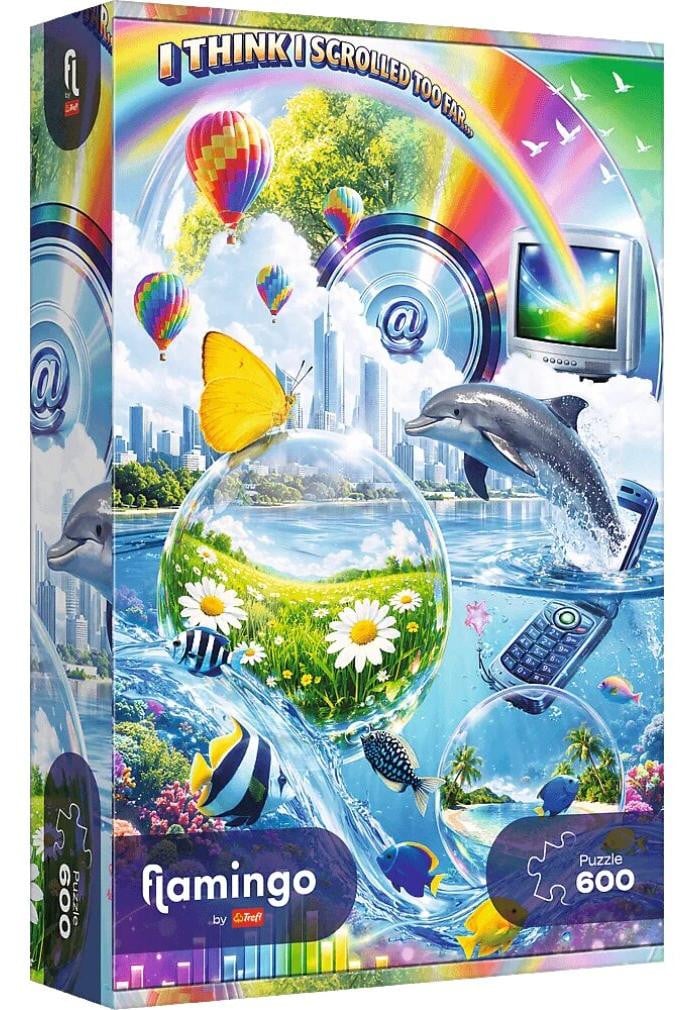 TREFL Puzzel Flamingo Internet Chaos Y2K - 600 stukjes