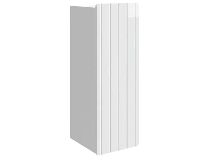 KUPTYERFG Wandschrank Hochglanz Weiß 33x34,5x94 cm Hängeschrank Holz Kompakter Hängeschrank fürs Wohnzimmer mit 2 Einlegeböden und 90 Grad Tür für ordentliche Aufbewahrung im Raum.