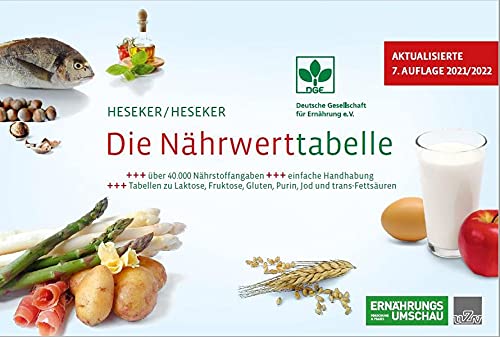 Helmut Prof. Dr. Heseker - Die Nährwerttabelle 2021/2022, 7. Auflage - Preis vom 09.10.2026 07:28:09 h