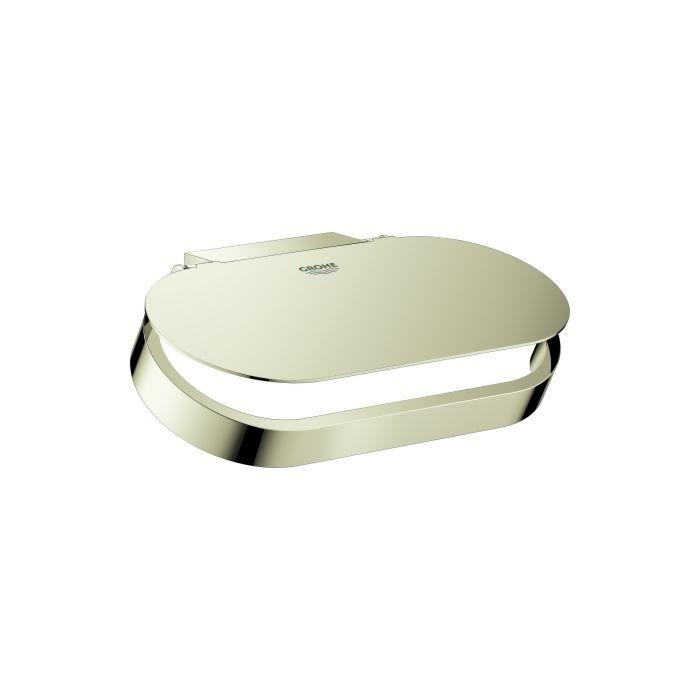 Grohe Selection WC-Papierhalter 41069BE0 nickel poliert, mit Deckel, Wandmontage, verdeckte Befestigung