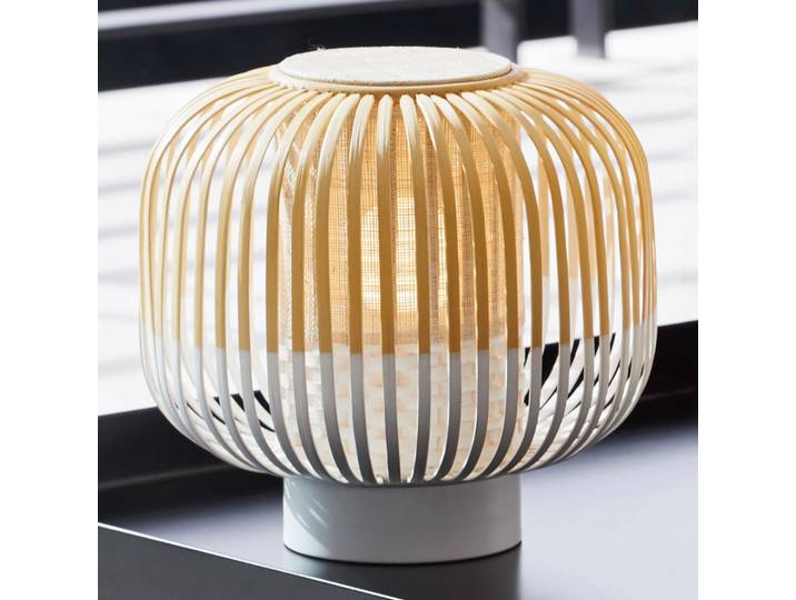 Bamboo Lampe de Table S White - Forestier Bamboo Light S - Salon / séjour - Design - Bambou - À ampoule unique
