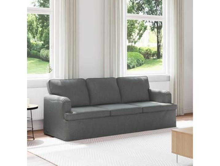 ZQQLVOO Sofa Dunkelgrau 201 x 80 x 85 cm Stoff Modular Design, Metallgestell, Atmungsaktiv, Wohnzimmer, Schlafzimmer
