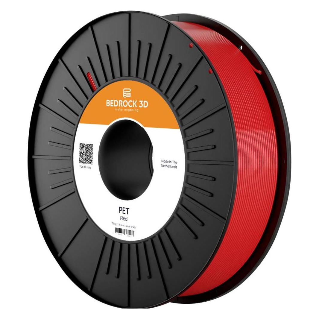 Bedrock 3D Pet-0314b075 PET Red 2.85 mm 750 g Filament PET 2.85 mm 750 g Rot 1 (PET, 750 g, 2.85 mm) (Pet-0314b075)