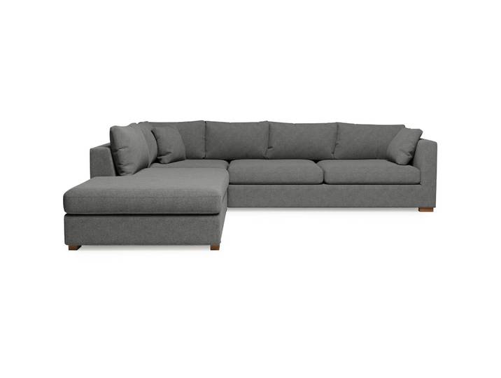 Modernes Ecksofa Malia Stoff grau B 318 cm T 272 cm - Ecksofa