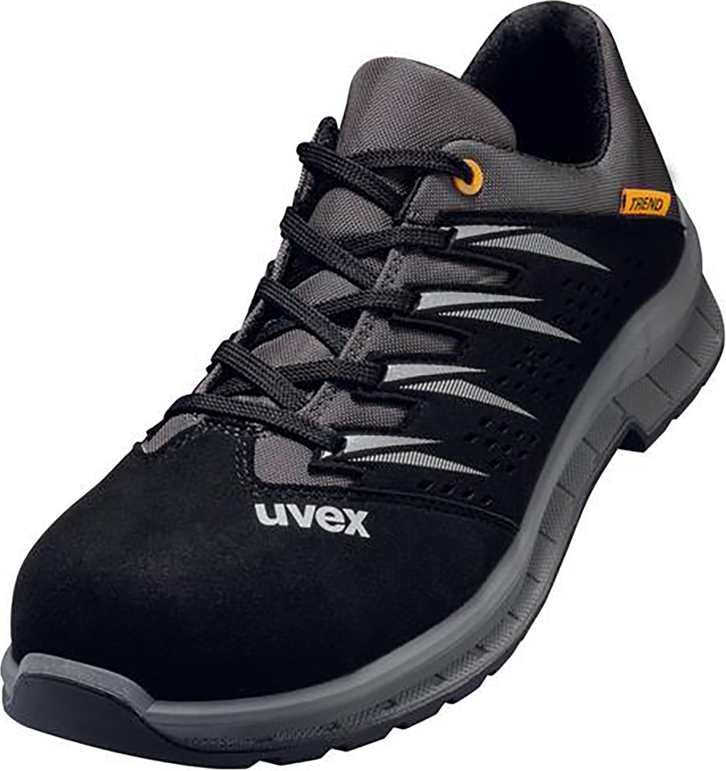 Uvex 2 Trend veiligheidsschoen S1, enkellange schoen, zwart/grijs, maat 43