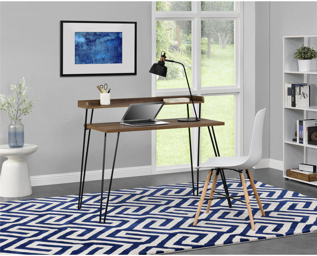 Hykkon Laszlo Writing / Computer Desk Walnut 89.9cm H X 113.5cm W X 60.5cm D