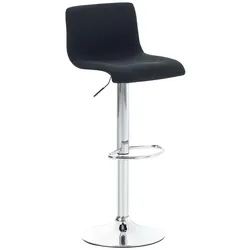 CLP Barhocker Hoover Stoff C   Farbe: schwarz, Material Gestell: Metall in Chromoptik