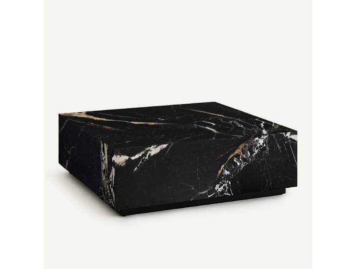 AM.PM Table basse carrée en céramique effet marbre, ALCANA Céramique Marbre Noire