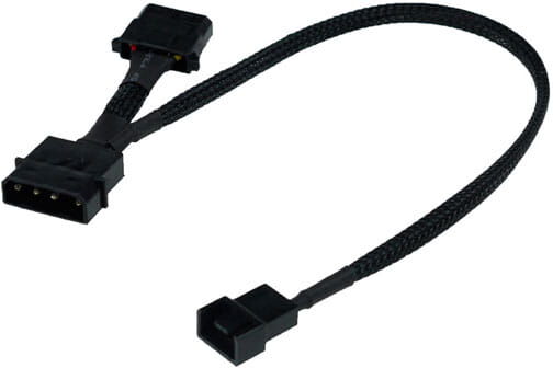 Phobya Adapter 4Pin Molex (12V) auf 4Pin PWM - Schwarz 30cm