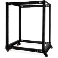 ES 19" Open Frame Serverrack , Rack, Server-Gehäuse schwarz, 18 Höheneinheiten