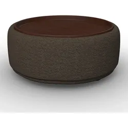 Couchtisch Kira Chenille Braun / Walnuss