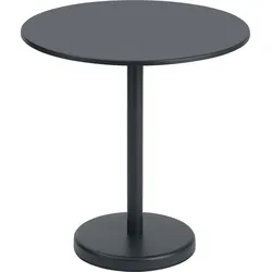 Linear Couchtisch rund 70 x 73 cm, schwarz