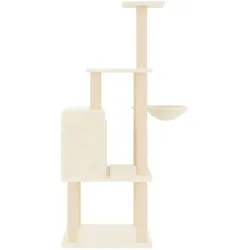 vidaXL Inlines (132 cm, Creme), Katzenbaum