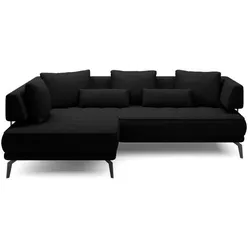Ecksofa Giotto Stoff Schwarz