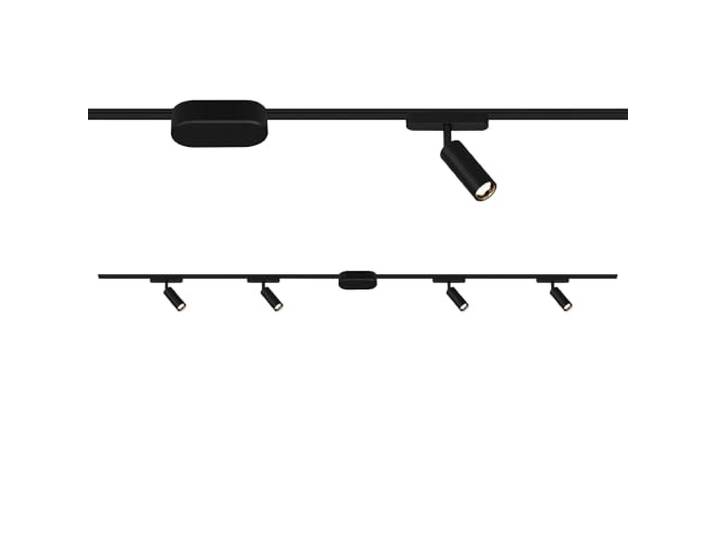 BRILONER - Système de rails Luxtrail set de démarrage\, 4x spots LED\, extensible\, orientable\, lampes\, système de rails lumineux pour plafond\, projecteur rail\, plafonnier LED\, spotlight\, 2m\, noir