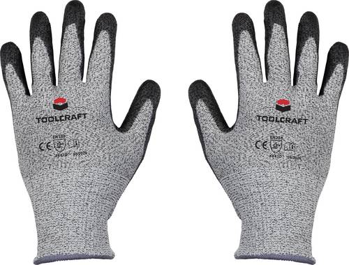 TOOLCRAFT TO-5621607 HPPE-Faser, Polyester, Kunstfaser, Polyurethan Schnittschutzhandschuh Größe (Handschuhe): 9 EN 388 CAT II