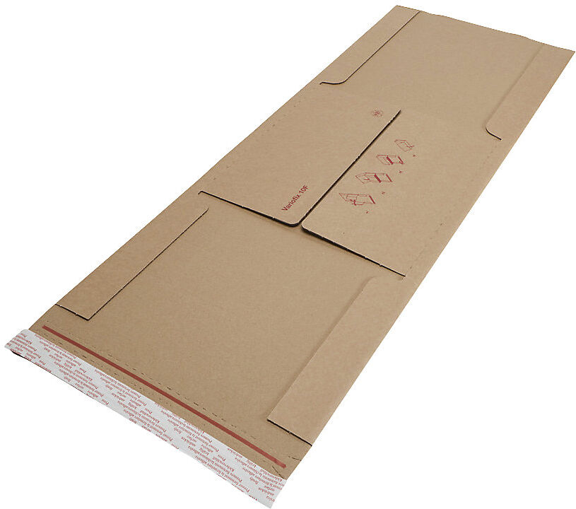 Buchverpackung Variofix, Selbstklebeverschluss, braun, LxB 315 x 315 mm, Füllhöhe 0 - 80 mm, Palette mit VE 1125 Stk ratioform flow