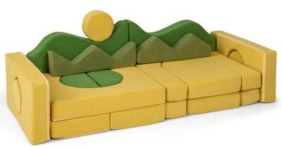 Costway 19 Pieces Modular Kids Play Couch for Inspiring Creativity