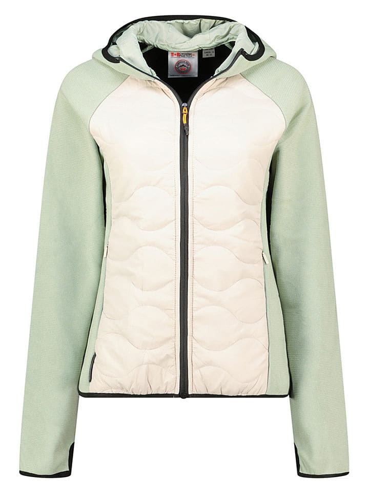 Canadian Peak Hybridjacke "Tenessieak" in Grün/ Creme - XL
