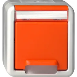 Gira SCHUKO-Steckdose KD + BSF WG Aufputz Orange 4440309