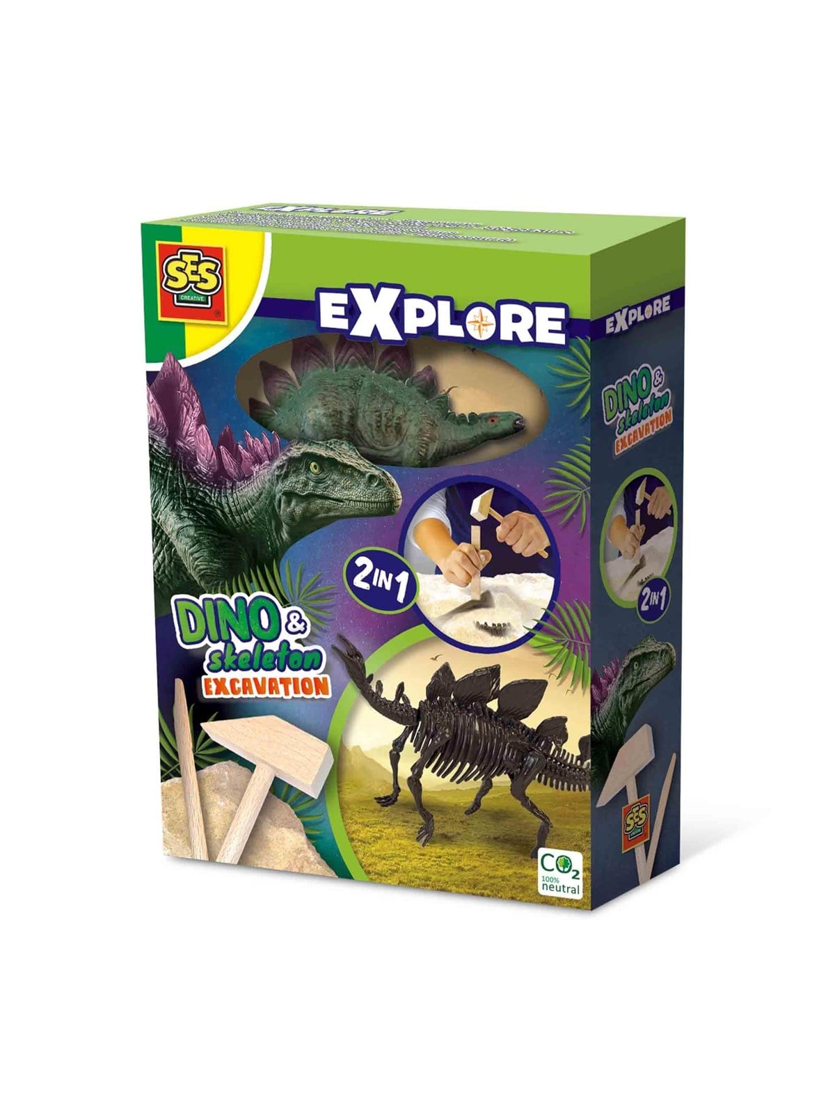SES Creative Explore Dino and Skeleton Excavation 2-in-1 - Stegosaurus