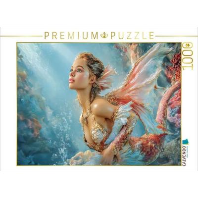CALVENDO Puzzle Meerjungfrauen | 1000 Teile Lege-Größe 64x48cm Foto-Puzzle für glückliche Stunden
