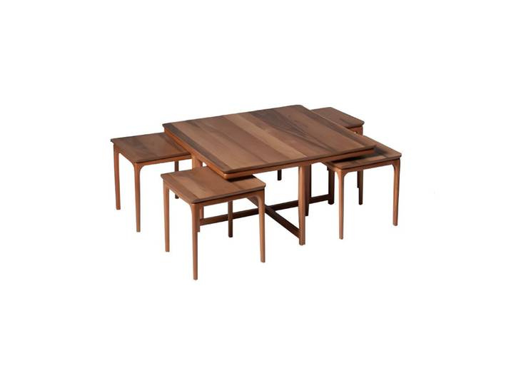 Xlmoebel Couchtisch Braune Beistelltische aus Holz für eine gemütliche Wohnatmosphäre (Packung, 1-St., Set Couchtische), Hergestellt in Europa